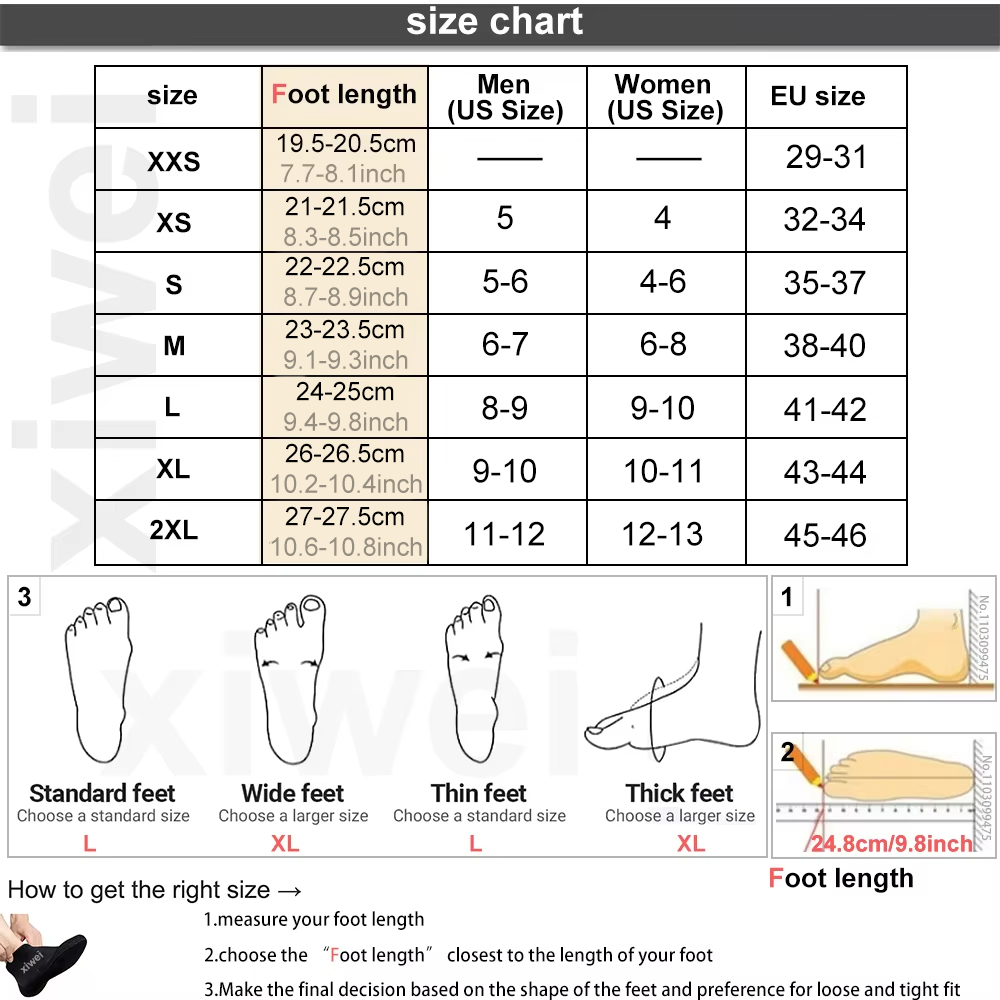 Neoprene Socks 3mm 5mm Wetsuit - Flippers Swimming review and price