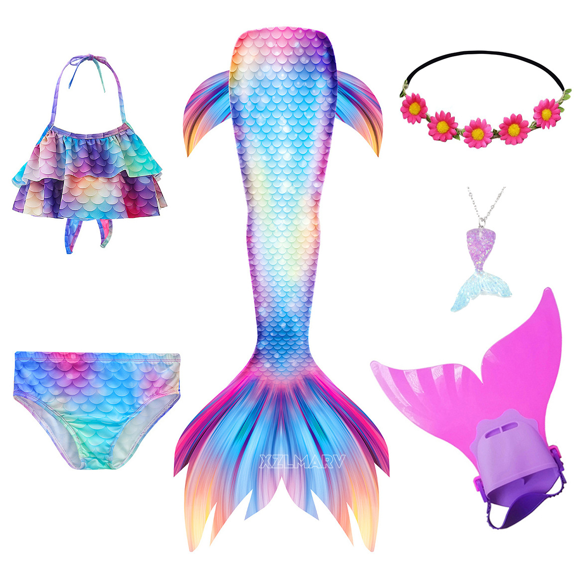 Girls Swimming Mermaid Tail Gi - Swim Fins review and price