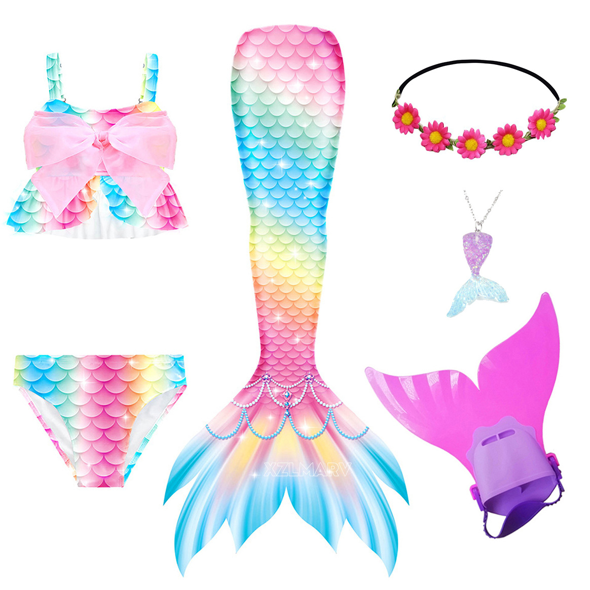 Girls Swimming Mermaid Tail Gi - Swim Fins review and price