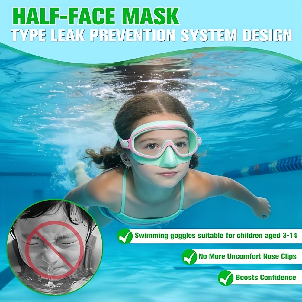 Kids Swimming Goggles with Nos - Diving Mask review and price