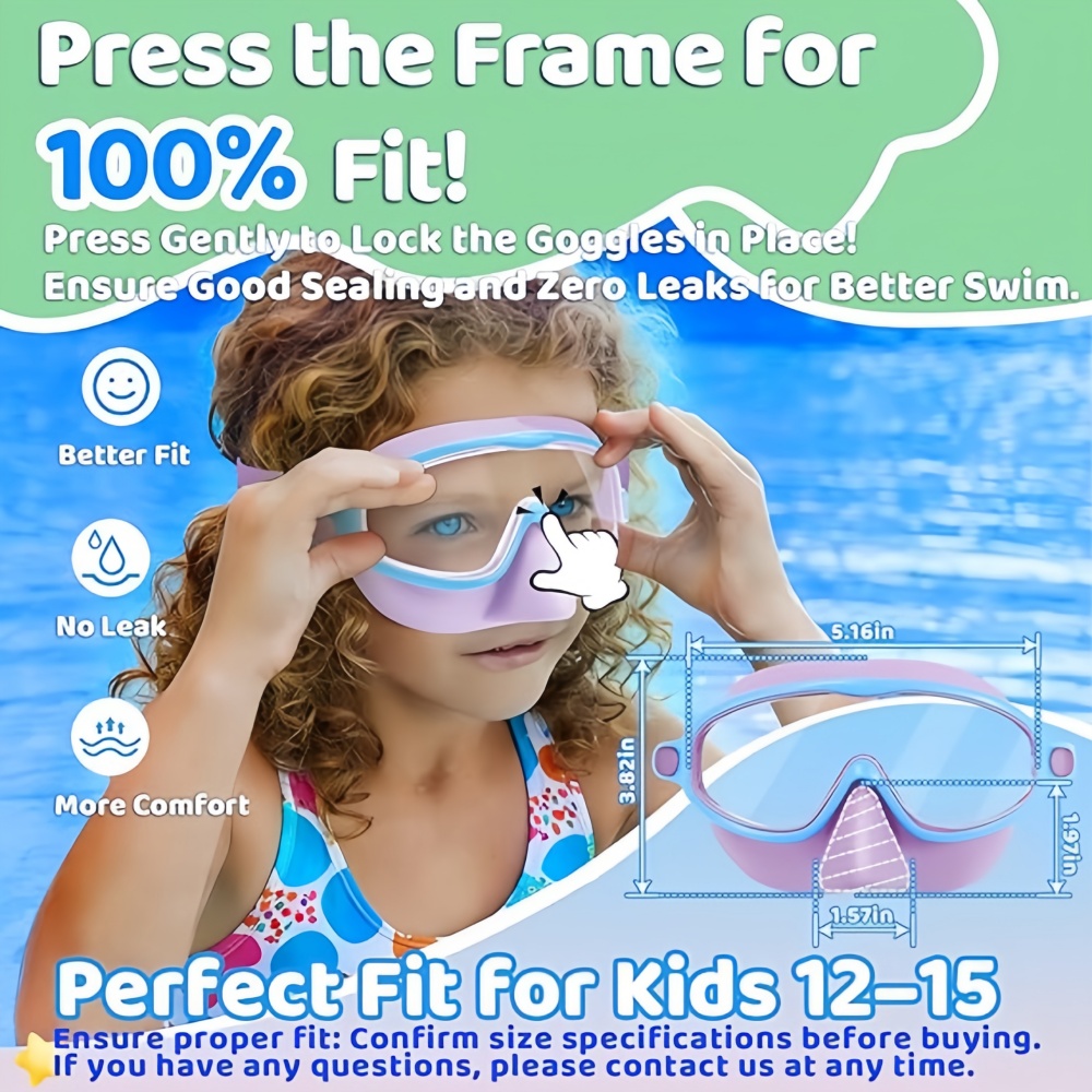 Kids Swimming Goggles with Nos - Diving Mask review and price