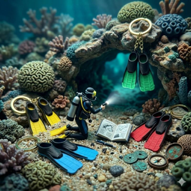 Diving Fin Key Chain Flipper K - Flippers Swimming review and price