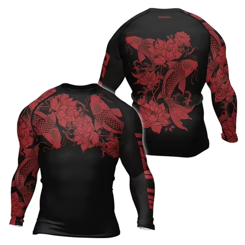 3D Long Sleeve Men's Retro Qui - Rash Guard review and price